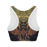 Spiritual Elephant Mandala Print Women's Sports Bra
