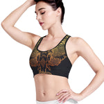 Spiritual Elephant Mandala Print Women's Sports Bra
