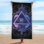 Spiritual Eye of Providence Print Beach Towel