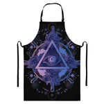 Spiritual Eye of Providence Print Bib Apron With Pocket