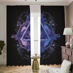 Spiritual Eye of Providence Print Blackout Pencil Pleat Curtains