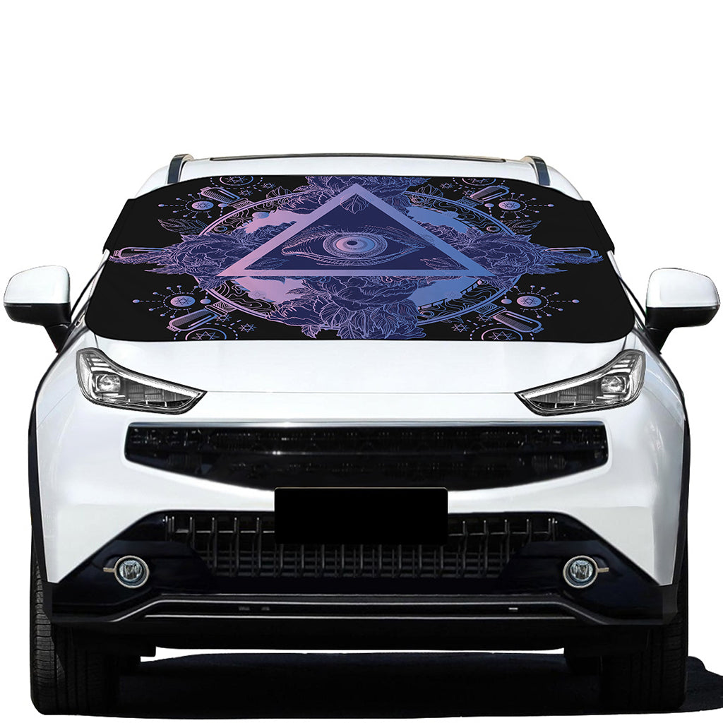 Spiritual Eye of Providence Print Car Windshield Snow Cover