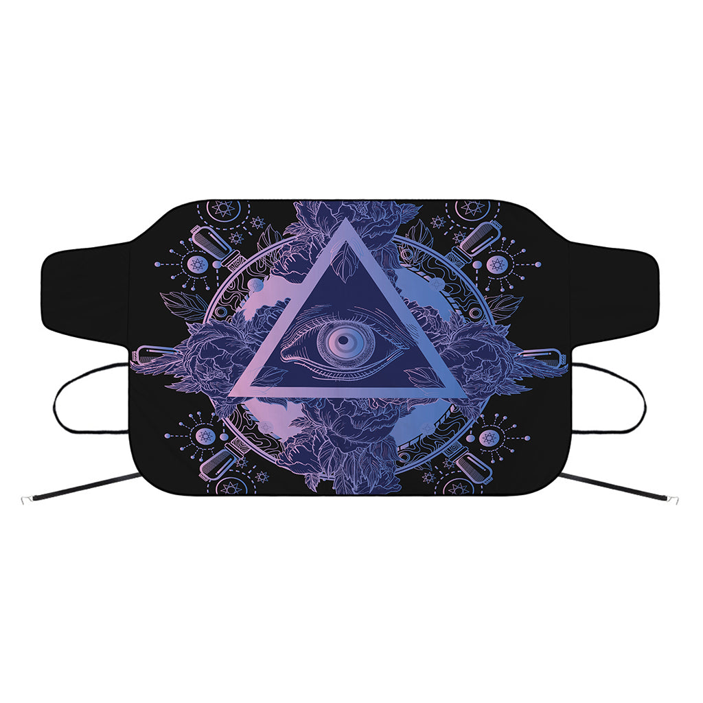 Spiritual Eye of Providence Print Car Windshield Snow Cover