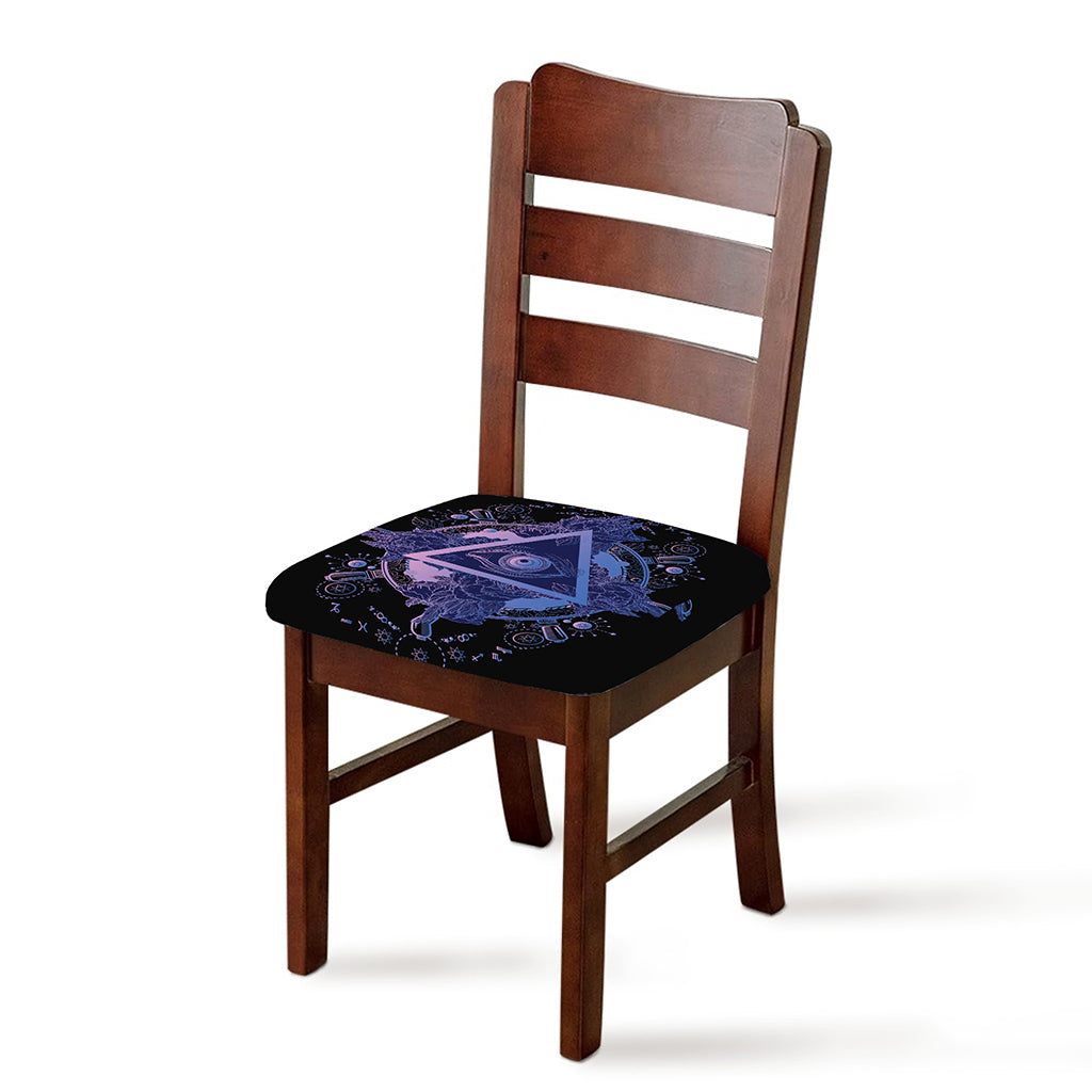 Spiritual Eye of Providence Print Chair Cushion Cover