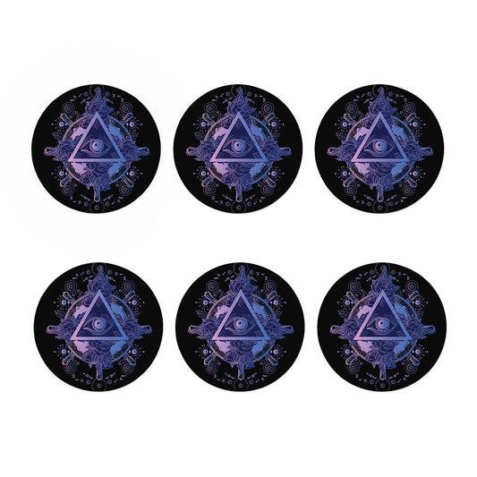 Spiritual Eye of Providence Print Coaster Set