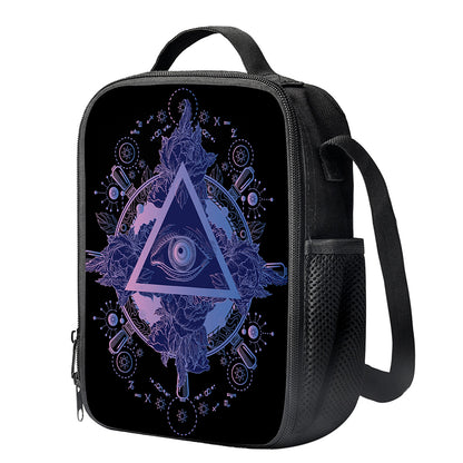 Spiritual Eye of Providence Print Crossbody Lunch Bag