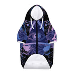 Spiritual Eye of Providence Print Dog Zip Up Hoodie