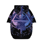 Spiritual Eye of Providence Print Dog Zip Up Hoodie