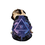 Spiritual Eye of Providence Print Dog Zip Up Jacket