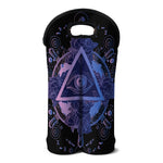 Spiritual Eye of Providence Print Double Neoprene Wine Tote