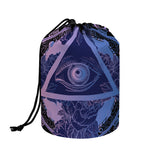 Spiritual Eye of Providence Print Drawstring Makeup Bag