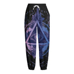 Spiritual Eye of Providence Print Fleece Lined Knit Pants