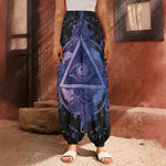 Spiritual Eye of Providence Print Harem Pants