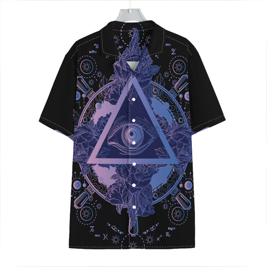 Spiritual Eye of Providence Print Hawaiian Shirt
