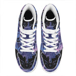 Spiritual Eye of Providence Print High Top Leather Sneakers