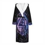 Spiritual Eye of Providence Print Hooded Bathrobe