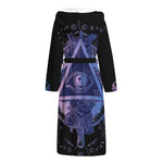 Spiritual Eye of Providence Print Hooded Bathrobe