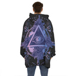 Spiritual Eye of Providence Print Hoodie Blanket