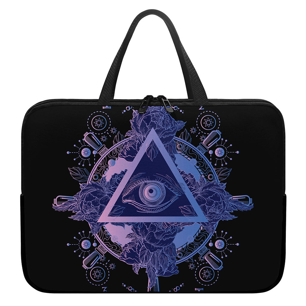 Spiritual Eye of Providence Print Laptop Sleeve With Handle