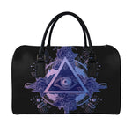 Spiritual Eye of Providence Print Leather Duffle Bag
