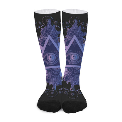 Spiritual Eye of Providence Print Long Socks