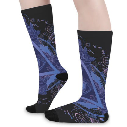 Spiritual Eye of Providence Print Long Socks