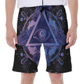 Spiritual Eye of Providence Print Men's Beach Shorts