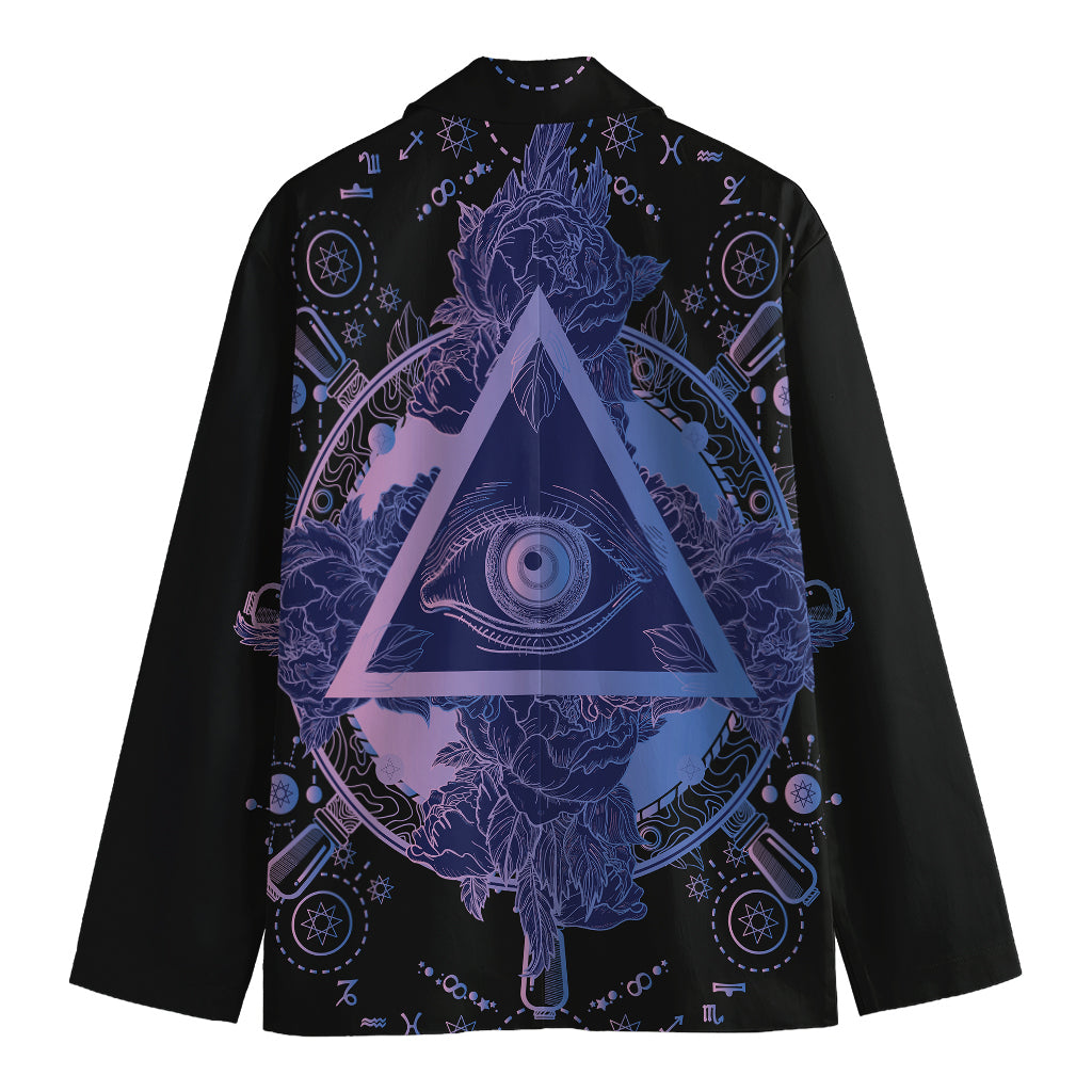 Spiritual Eye of Providence Print Men's Blazer