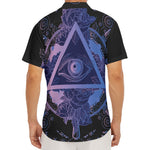 Spiritual Eye of Providence Print Men's Deep V-Neck Shirt