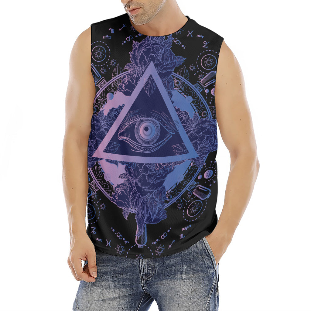 Spiritual Eye of Providence Print Men's Fitness Tank Top
