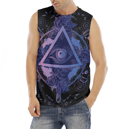 Spiritual Eye of Providence Print Men's Fitness Tank Top