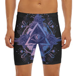Spiritual Eye of Providence Print Men's Long Boxer Briefs