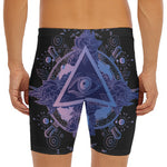 Spiritual Eye of Providence Print Men's Long Boxer Briefs
