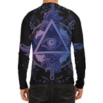 Spiritual Eye of Providence Print Men's Long Sleeve Rash Guard