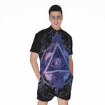 Spiritual Eye of Providence Print Men's Rompers