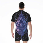 Spiritual Eye of Providence Print Men's Rompers