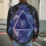 Spiritual Eye of Providence Print Men's Shirt Jacket