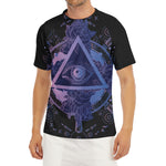Spiritual Eye of Providence Print Men's Short Sleeve Rash Guard