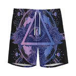 Spiritual Eye of Providence Print Men's Sports Shorts