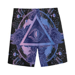 Spiritual Eye of Providence Print Men's Sports Shorts