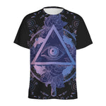 Spiritual Eye of Providence Print Men's Sports T-Shirt