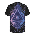 Spiritual Eye of Providence Print Men's Sports T-Shirt