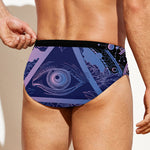 Spiritual Eye of Providence Print Men's Swim Briefs