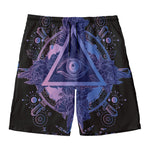 Spiritual Eye of Providence Print Men's Swim Trunks