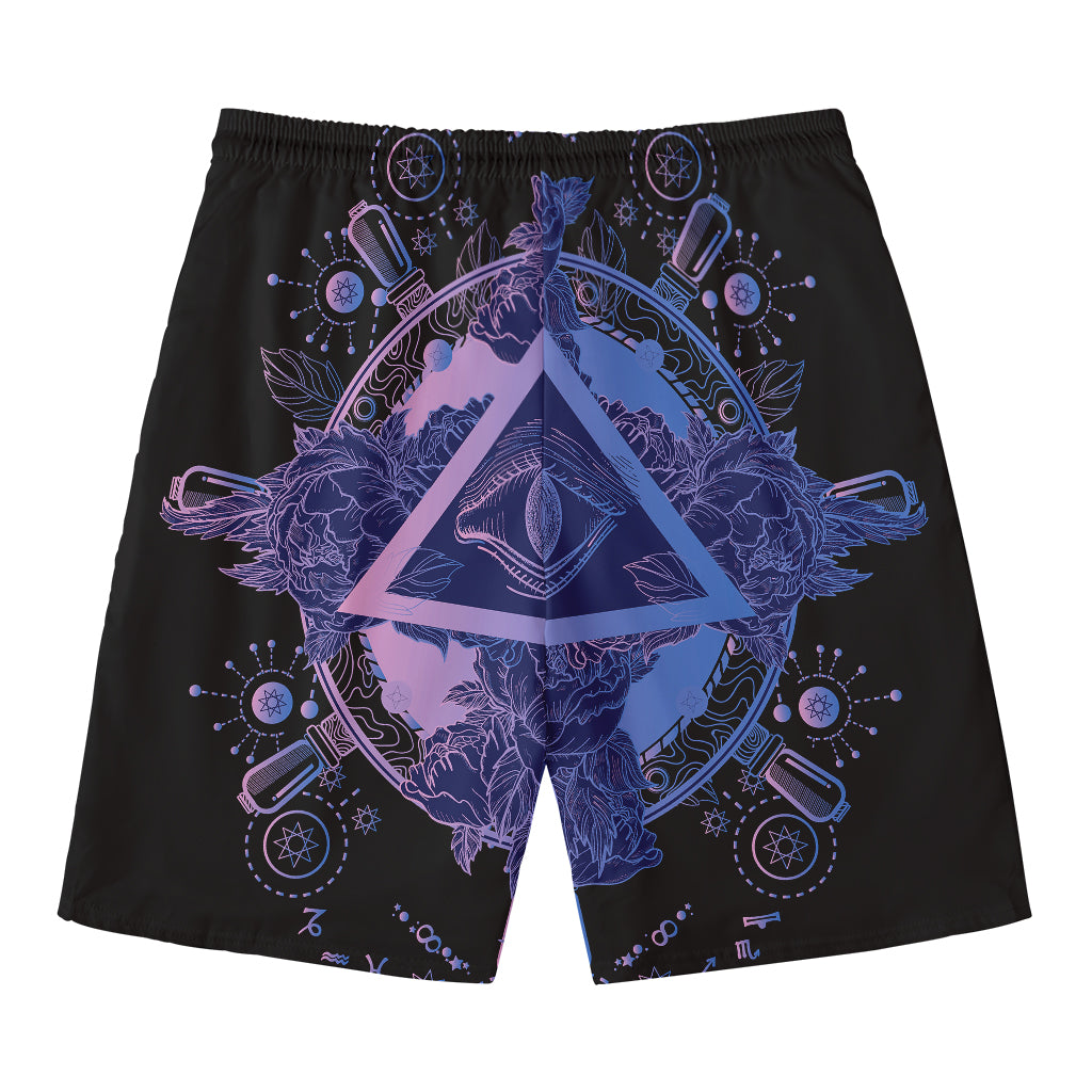 Spiritual Eye of Providence Print Men's Swim Trunks