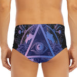 Spiritual Eye of Providence Print Men's Triangle Swim Briefs