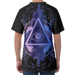 Spiritual Eye of Providence Print Men's Velvet T-Shirt
