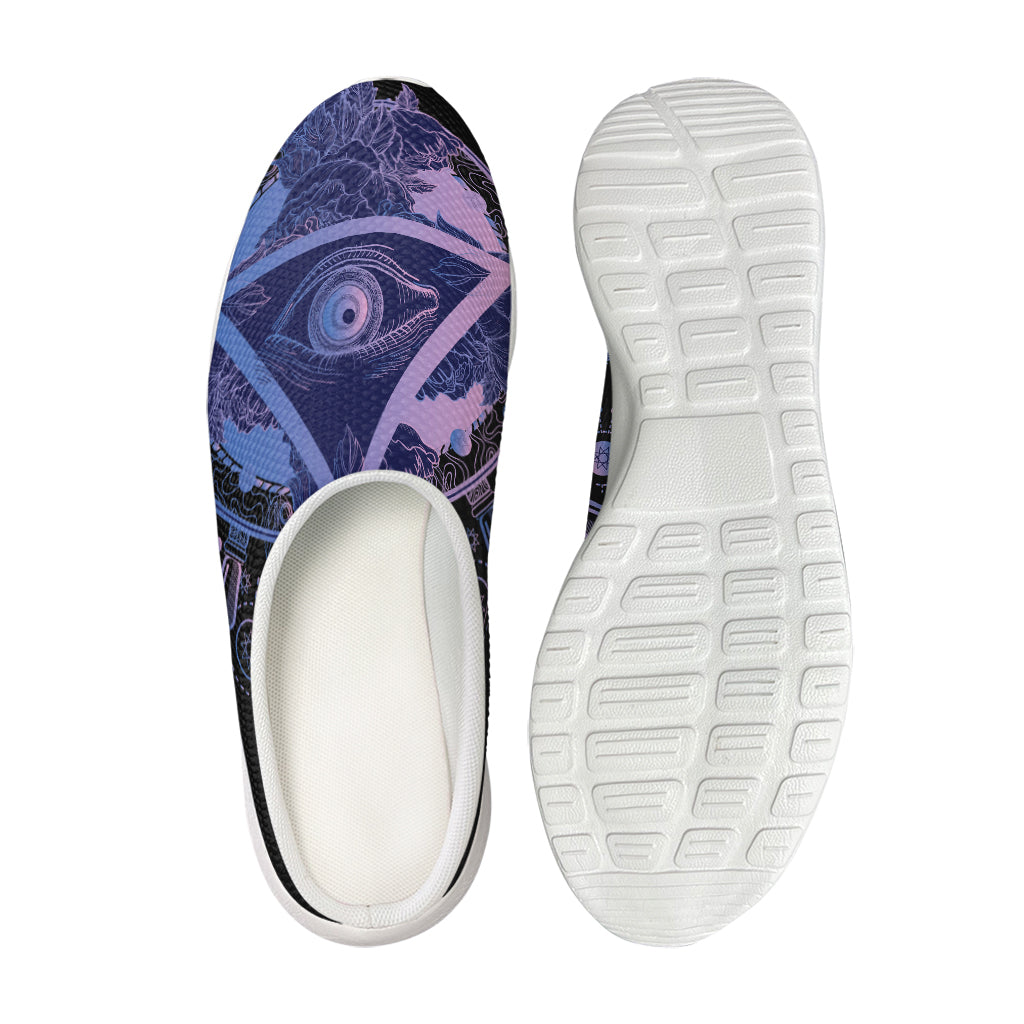 Spiritual Eye of Providence Print Mesh Casual Shoes