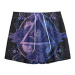 Spiritual Eye of Providence Print Mesh Shorts
