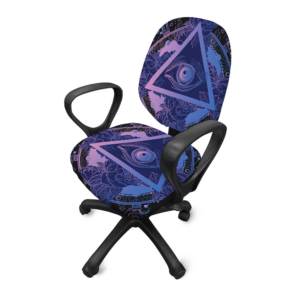 Spiritual Eye of Providence Print Office Chair Cover